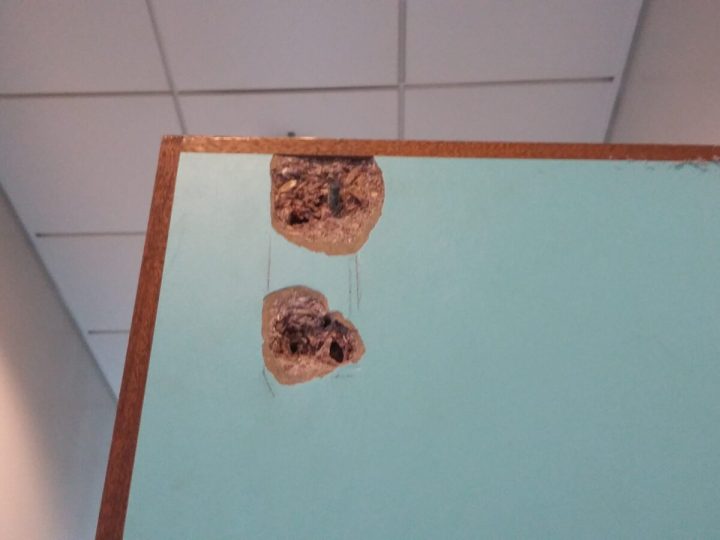 LAMINATE DOOR CHIP SCRATCH DENT SCREW HOLE REPAIR