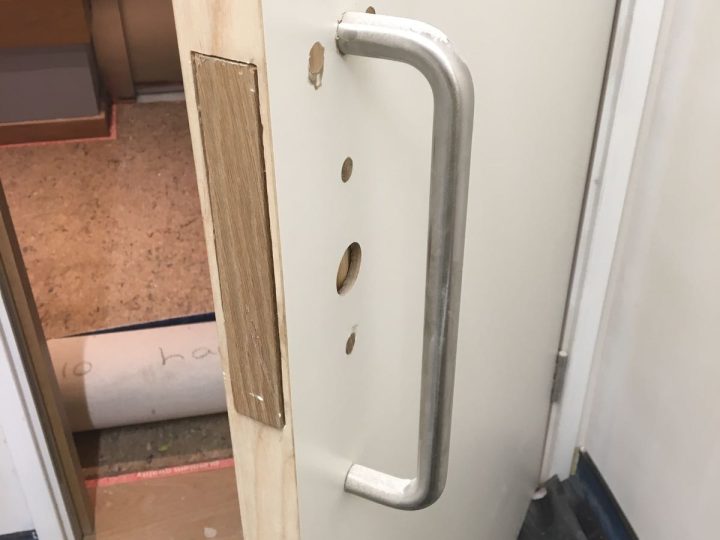 HOTEL LAMINATE DOOR CHIP SCRATCH DENT  REPAIR