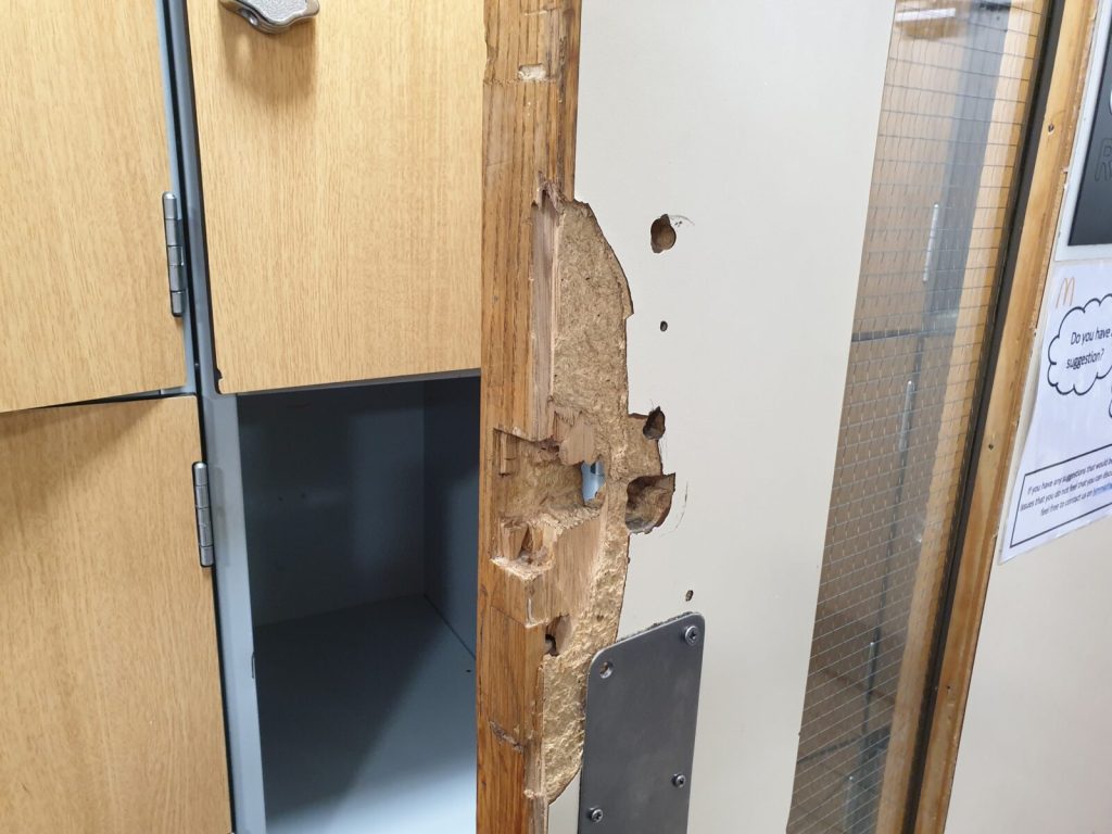 VANDALISED DOOR CHIP REPAIR