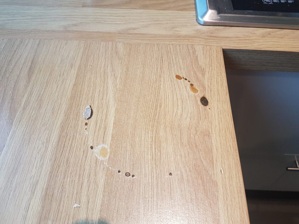 PAN BURN WORKTOP REPAIR