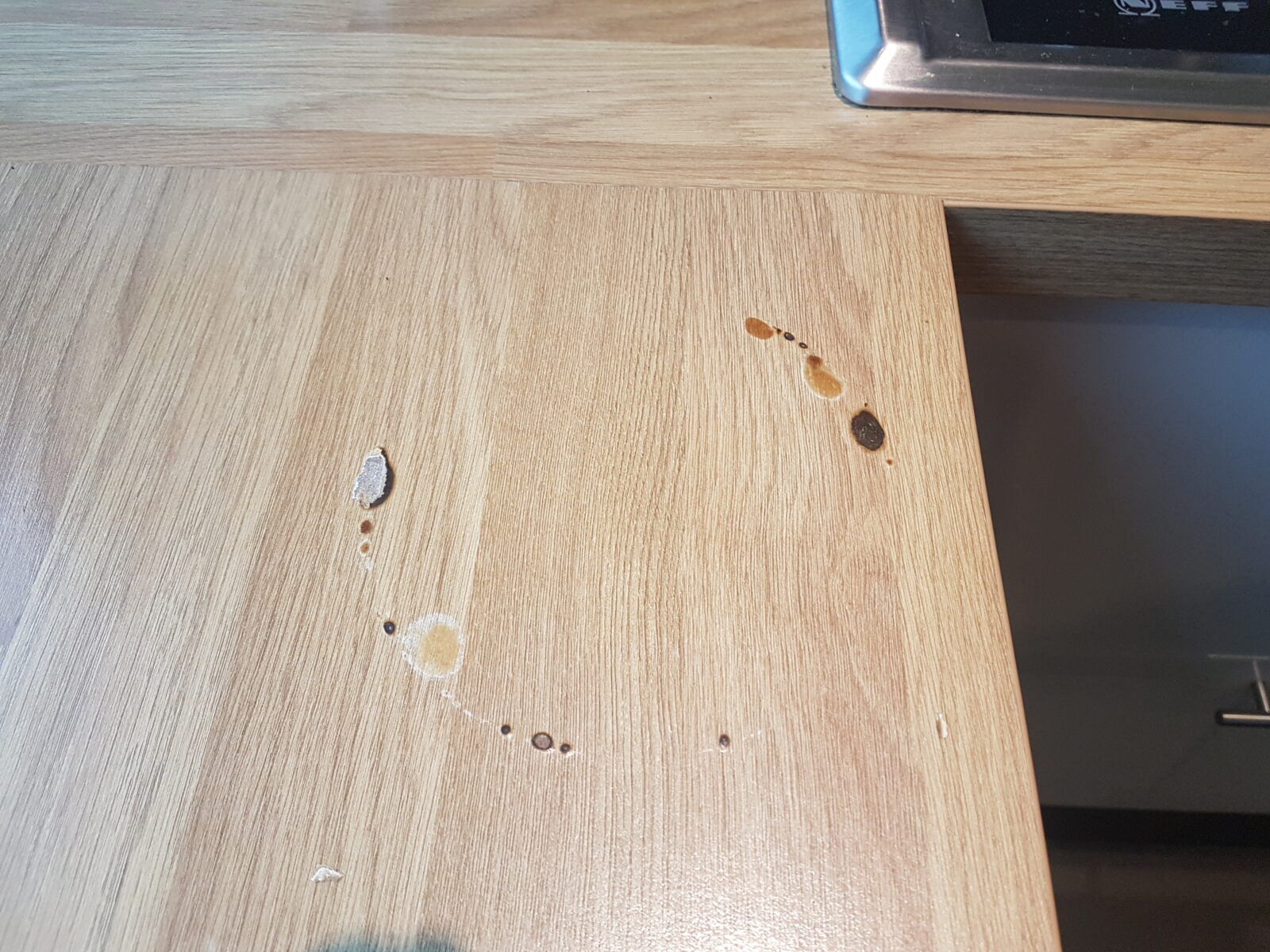 PAN BURN WORKTOP REPAIR