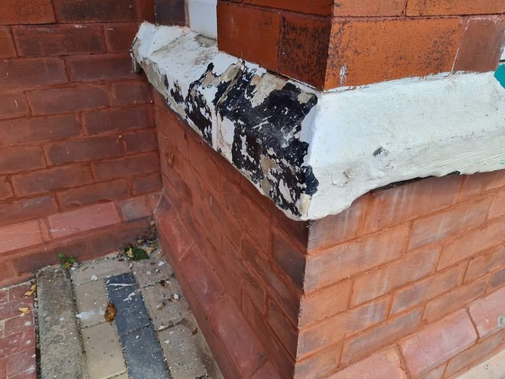 STONE WINDOW SILL CRUMBLING REPAIR