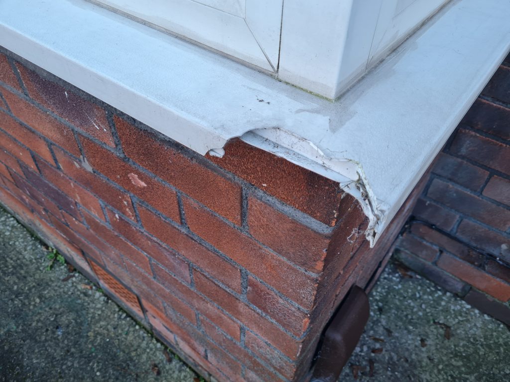 UPVC PLASTIC WINDOW SILL CILL CRACK REPAIR