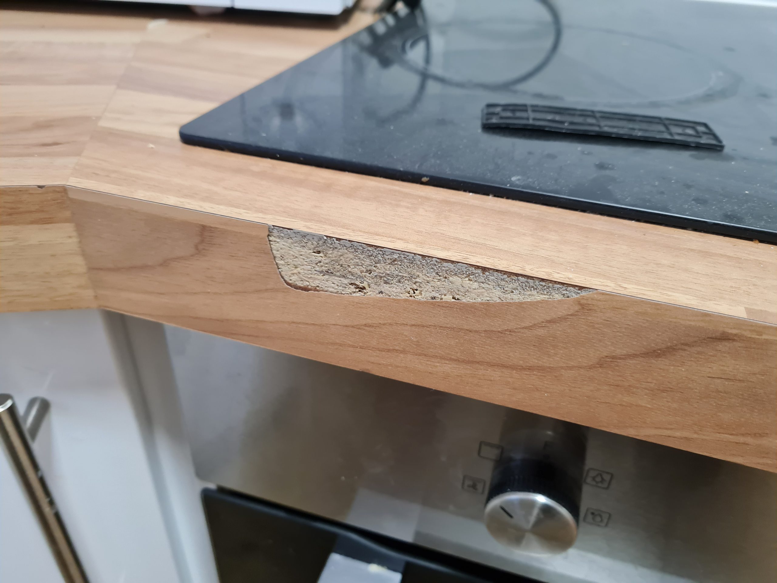 WOOD EFFECT LAMINATE WORKTOP CHIPPED EDGE MANCHESTER