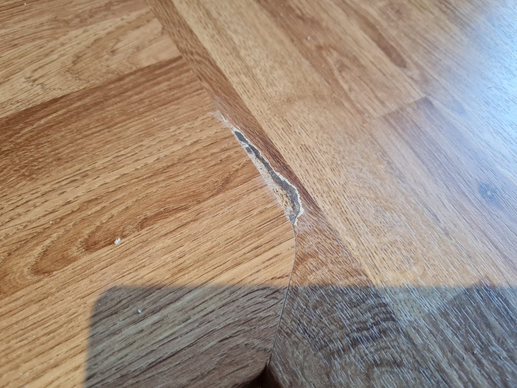 WORKTOP JOINT WATER DAMAGE SWOLLEN REPAIR