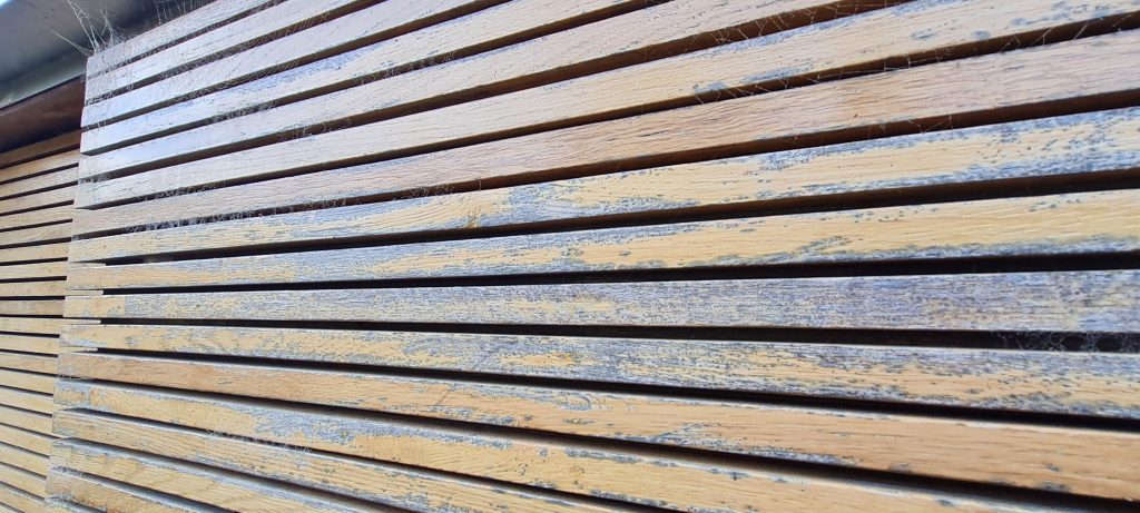 wooden pool house cladding refurbishment